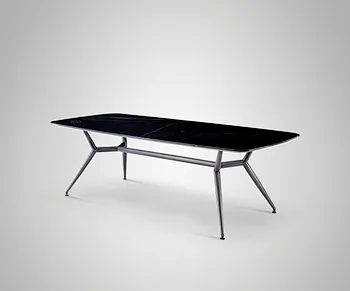  mesa de comedor rectangular negro